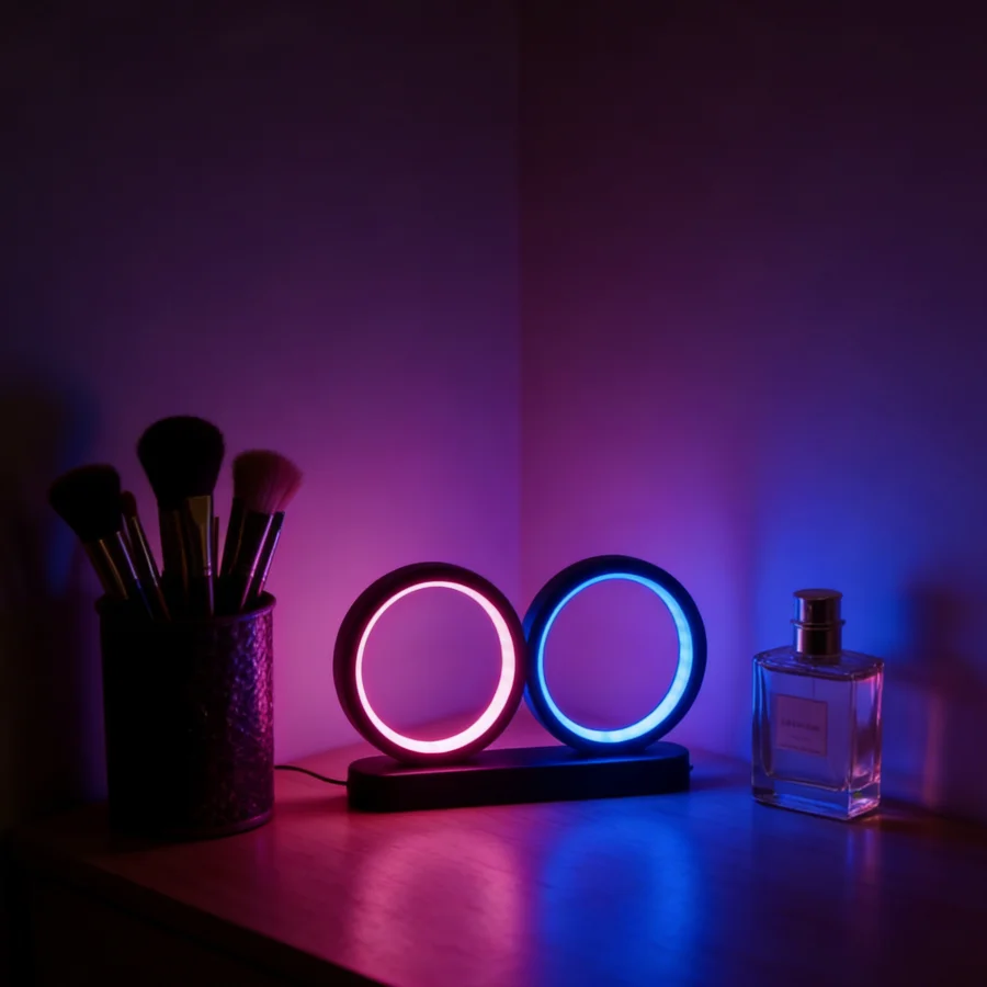 1PC Artistic Swirl LED Desk Lamp, 3000K Warm Glow Ambient Light, Decorative Table Lamp for Living Room, Bedroom, Home Decor