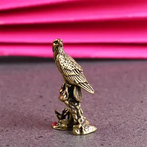 Mini Feng Shui Eagle ornaments, creative resin crafts, Chinese style, pure brass, miniature sculpture, decoration 8 Main Sales Aguia Decoration State - №5