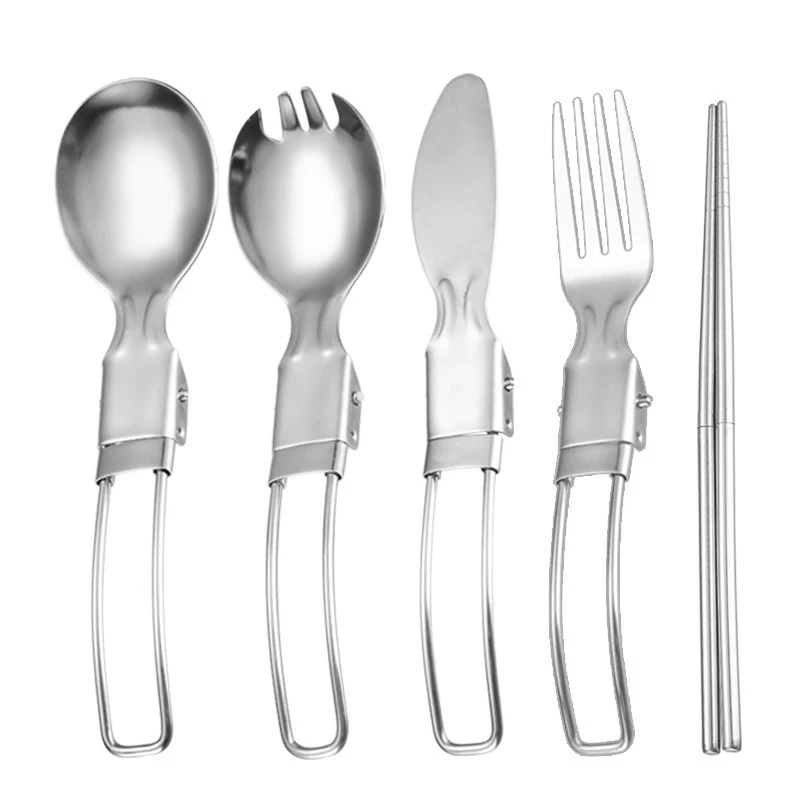 

Camping Eating Utensils Set Detachable Pocket Wilderness Tool Practical Tableware For Travel Hiking Wilderness