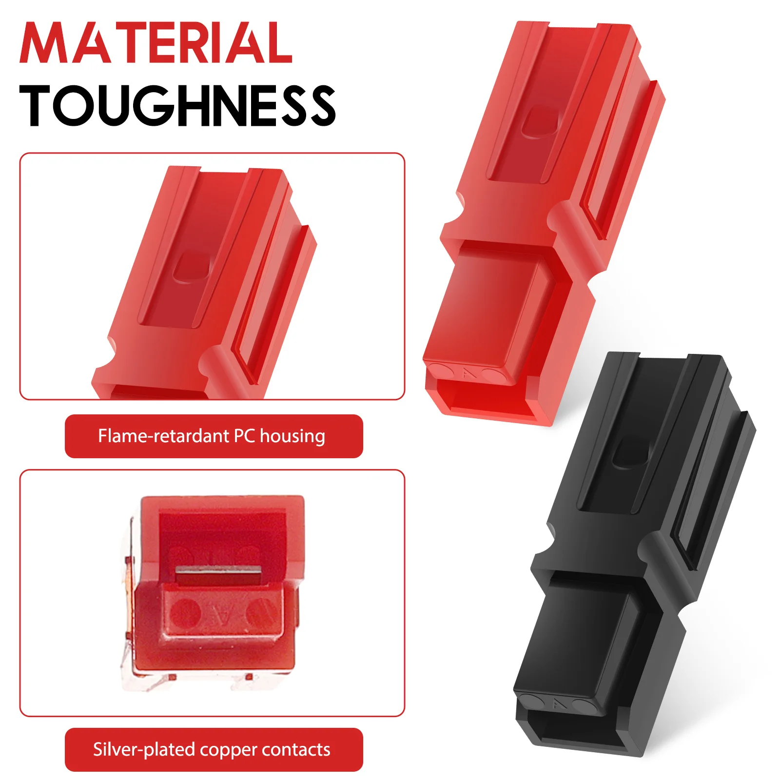 120 قطعة 15A/30A/45 أمبير القطب الطاقة أحمر أسود موصلات عدة ل أندرسون نمط المقابس البحرية موصل الطاقة محطات النحاس