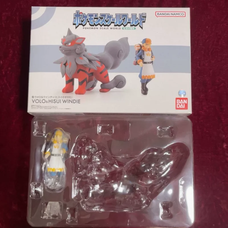Echte Bandai Anime Pokemon Schaal Wereld Volo Windie Figuur Speelgoed Bandai Shokugan Pvc Pocket Monsters Action Doll Verjaardagscadeau