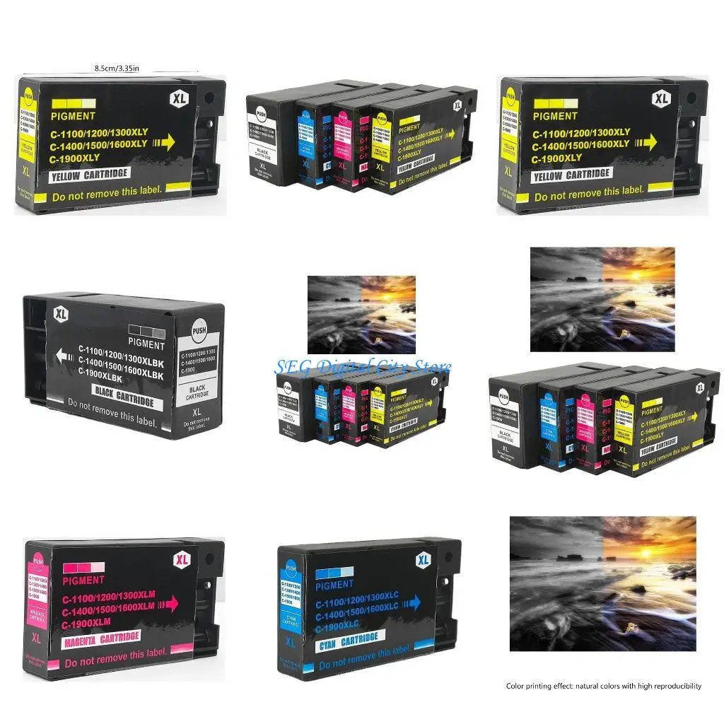 

U75B 4Color PGI1400XL Cartridges for MB2040 MB2340 Printers 19cm Long