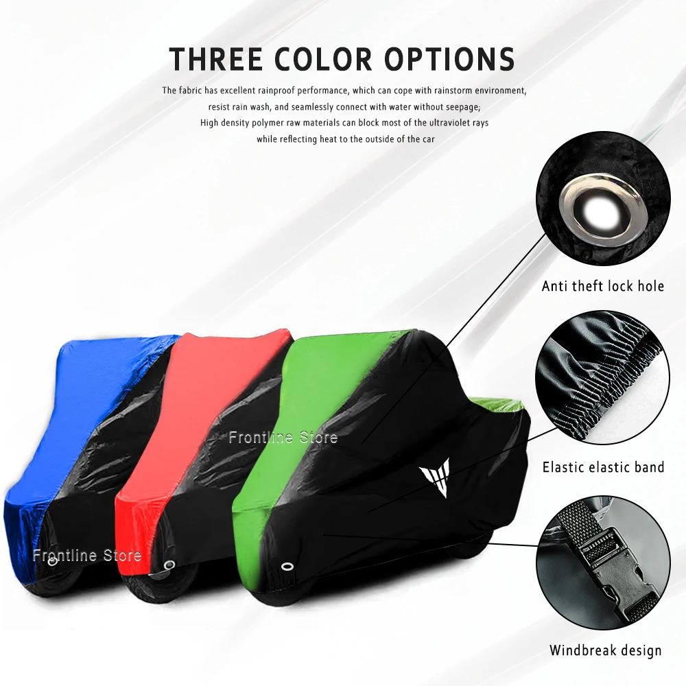 For YAMAHA MT01 MT09 MT07 MT10 MT03 MT 09 07 03 10 Motorcycle Outdoor Dust Rain Snow and Waterproof Universal Rain Cover