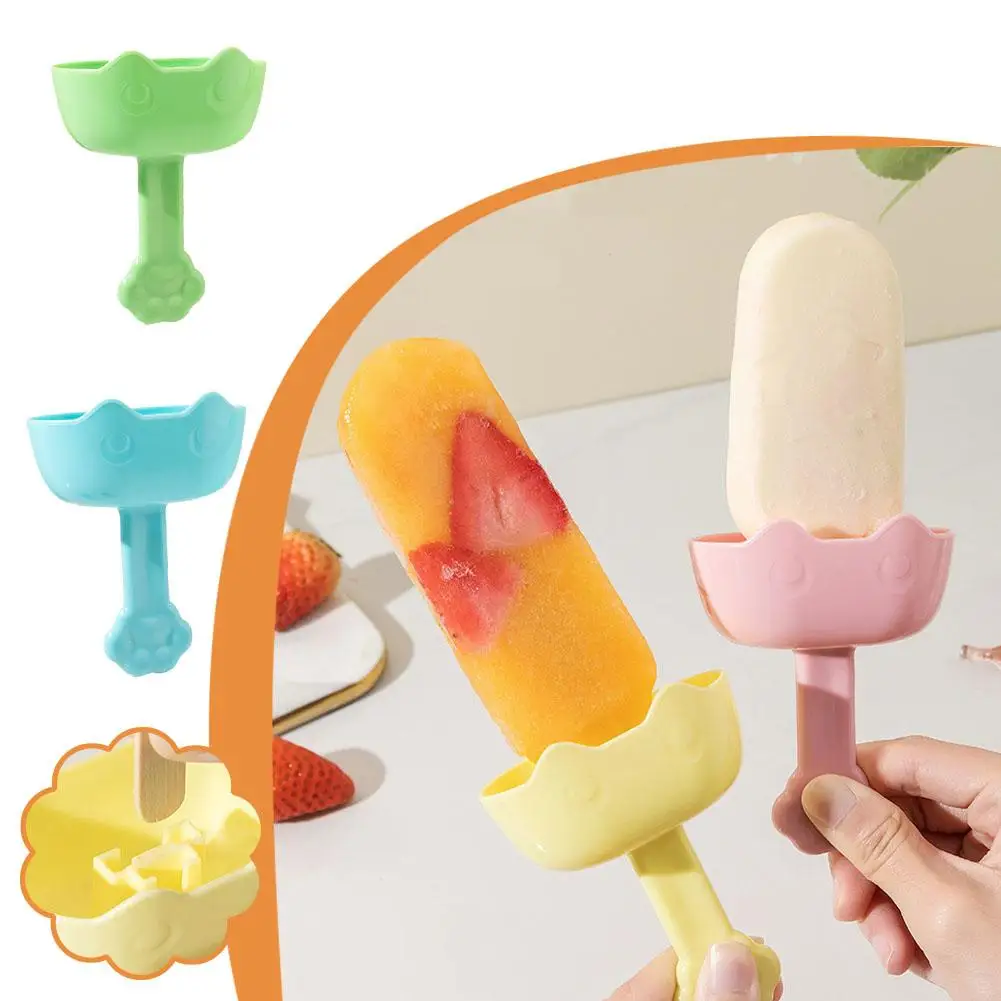 New Drip-proof Popsicle Rack Drip Free Ice Holder No Mess Free Treats Rack Popsicle Holder With Straw For Kids Ice Cream C1b4
