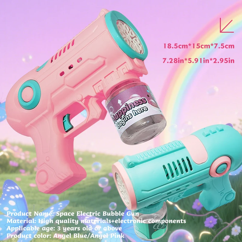 Pistola de bolhas totalmente automática de 10 furos, inclui recarga de bolhas |   Adequado para casamentos, festas de aniversário, presentes de Natal