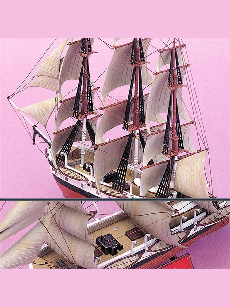 Kit de modelo de navio montado da Academia 14204 1/200 US New Bedford Whaler, escala