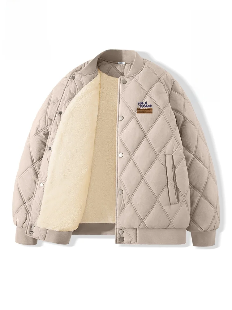 

Утепленная бейсбольная куртка из овечьего вельвета, молодежная модная зимняя теплая верхняя одежда для мужчин и женщин, стандартный крой