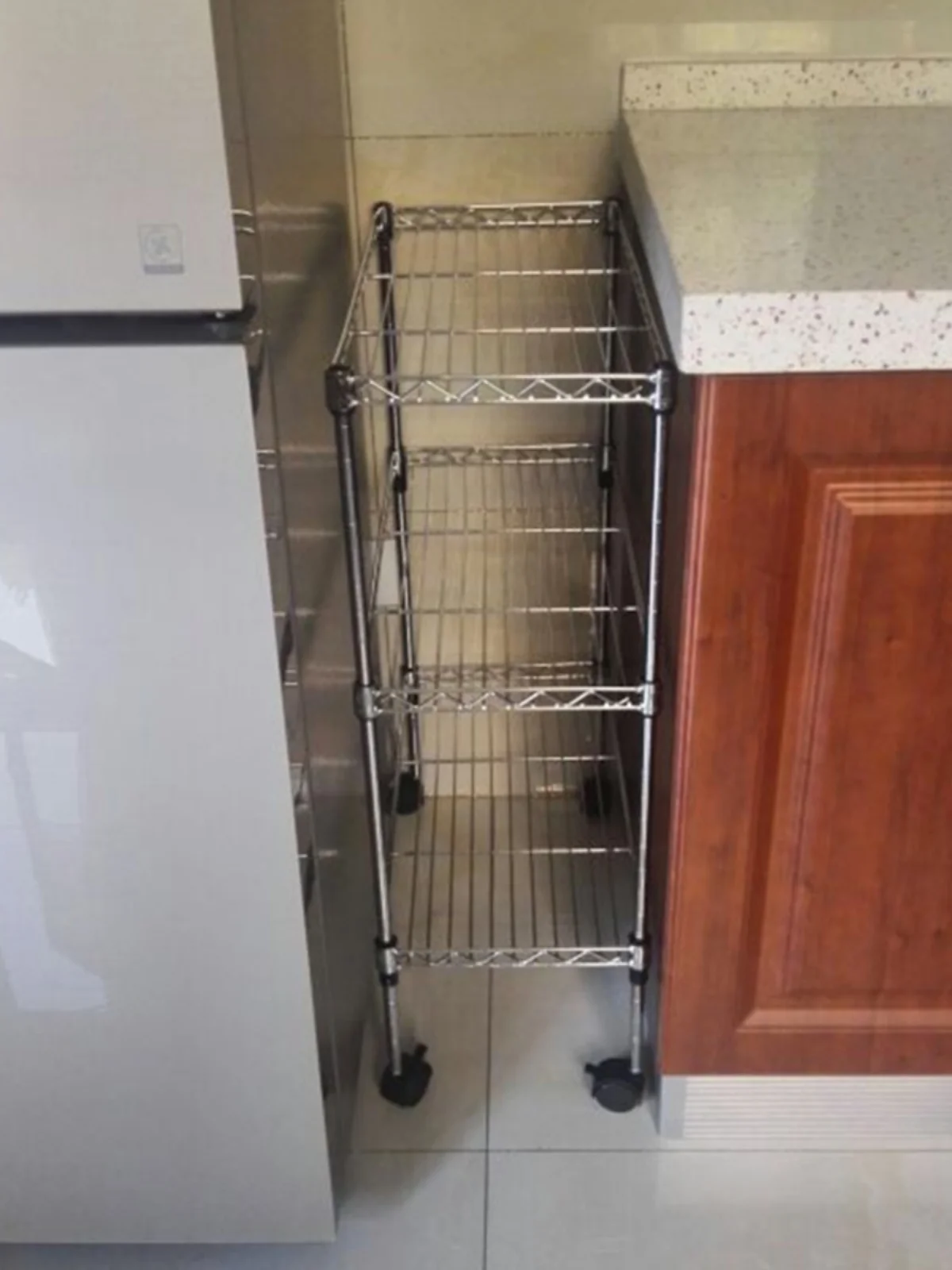 

Adjustable Balcony Flower Stand Ra Wide 52025cm Tee Layers Storage Pot elf oe Book Ra Carbon Steel Kitchen Organizer