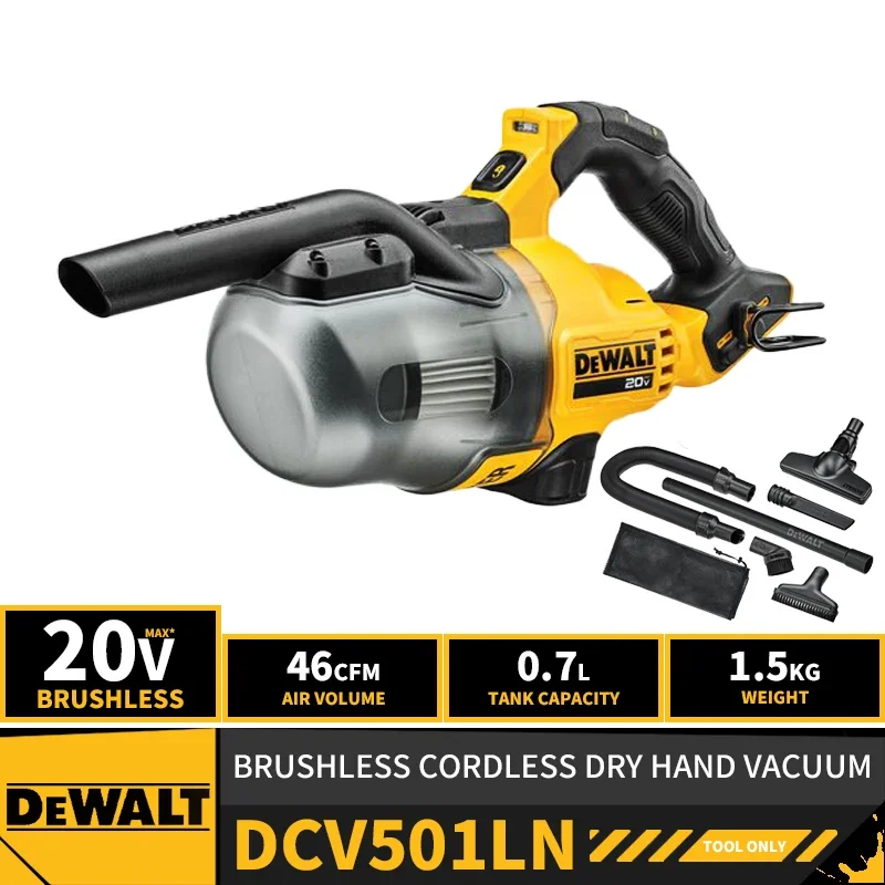 DeWalt DCV501LN Brushless Cordless Dry Hand Vacuum 20V Lithium Power Tools