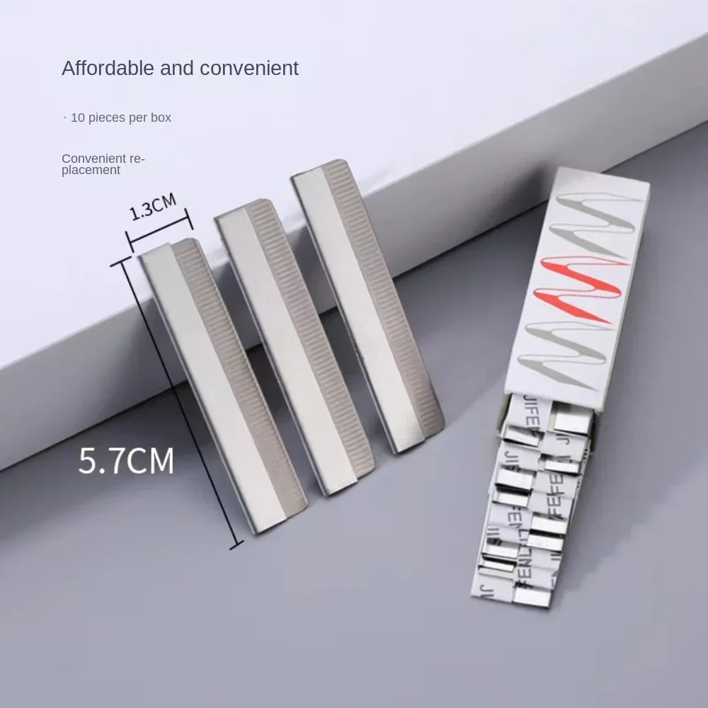 100 ピース/ロット眉毛多機能シャープフェザーブレードステンレス鋼トリミングプロのヘアカットかみそりナイフメイクアップツール