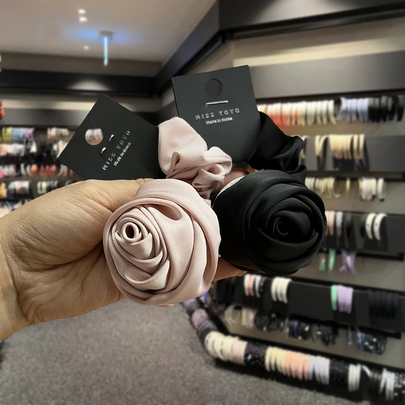 أغطية الرأس الكورية ذات التصميم المتخصص، عصابة رأس ذات إحساس راقي، مزاج بسيط على شكل زهرة الورد #5