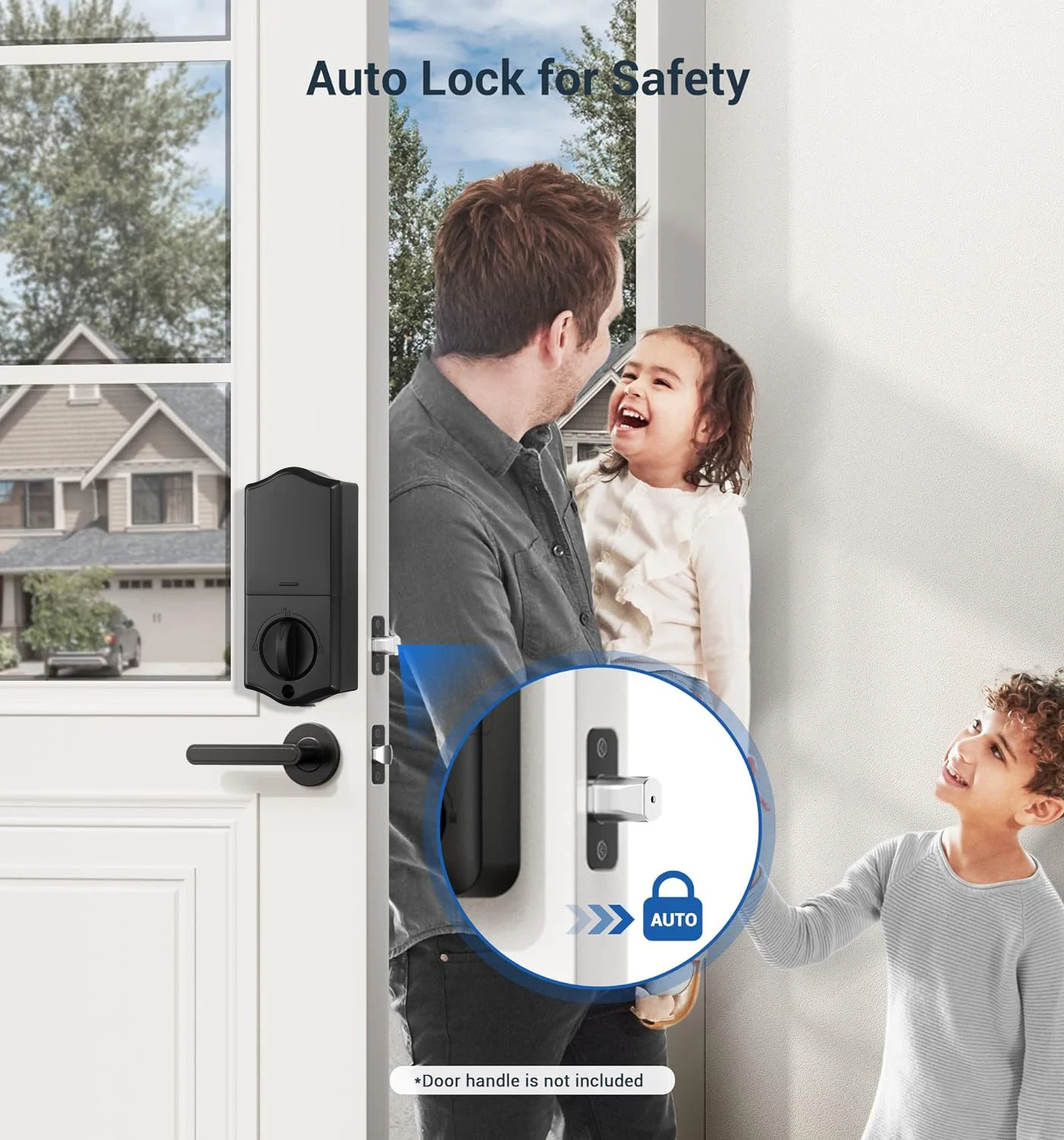 Tuya Smart Deadbolt Lock Keypad Smart Lock Fingerprint Deadbolt with App Keyless Entry for Front Door Security for Home House