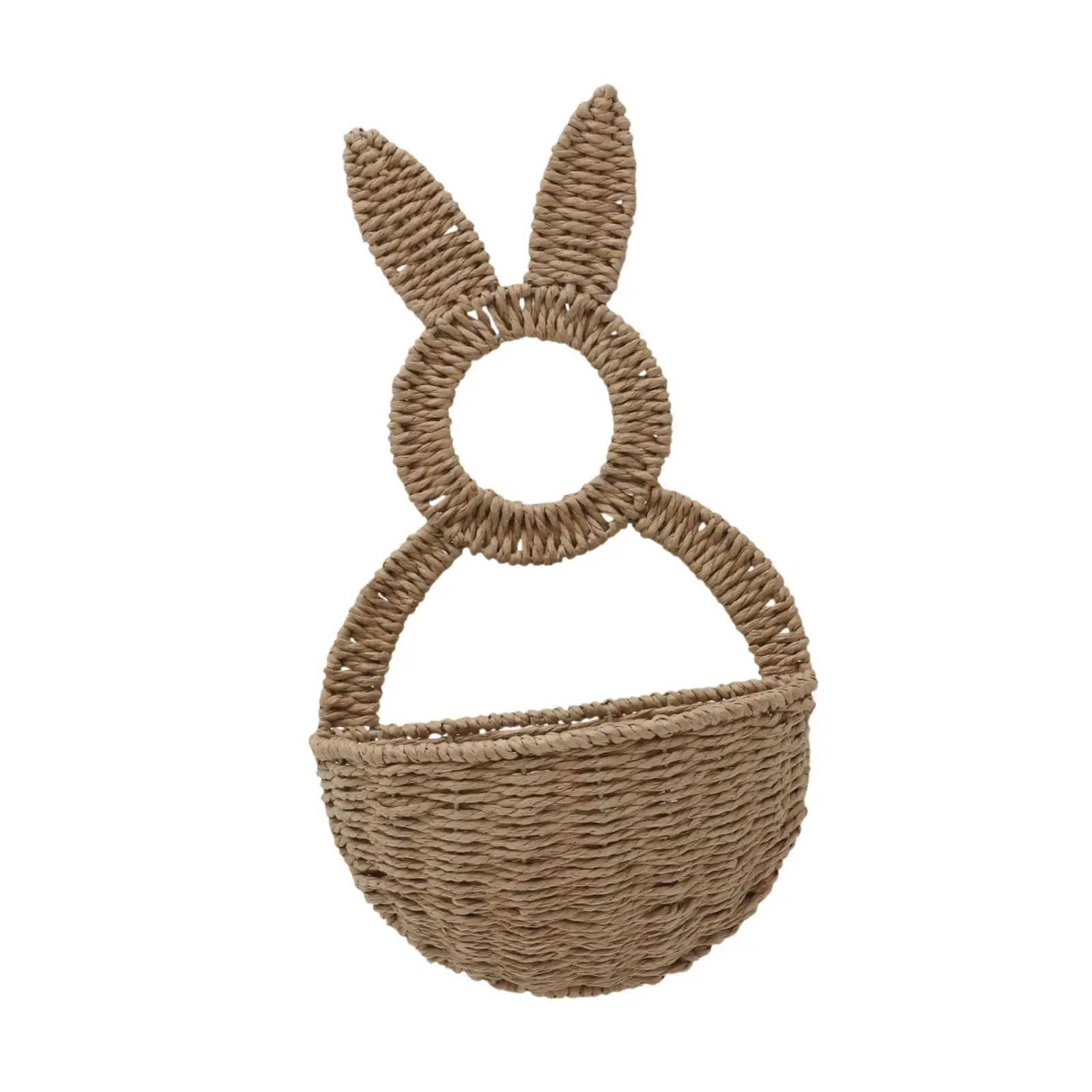 Rabbit Woven Basket Easter Bunny Basket Ornament Floral Arrangements Handcrafted Versatile for Flowers for Spring Bedroom