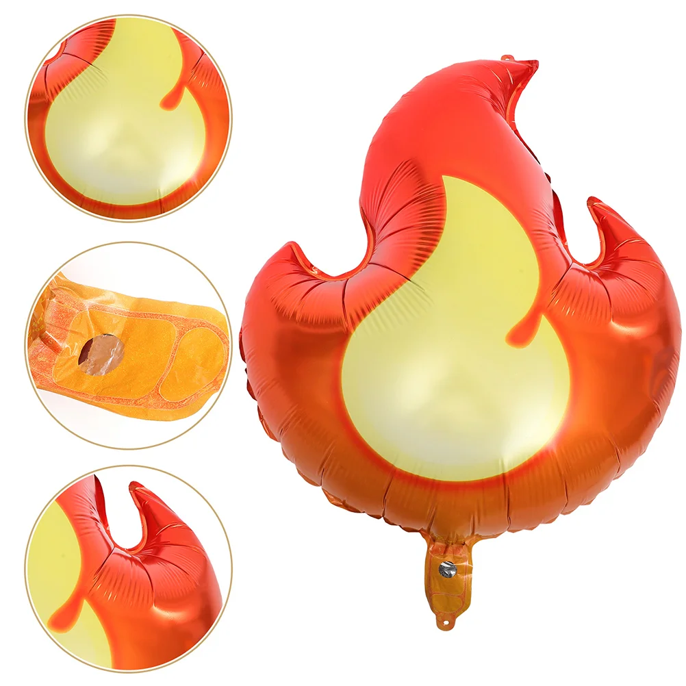 

6 Pcs Flame Balloons Red and Orange for Party Decorations Blow up Fire Flames Molding