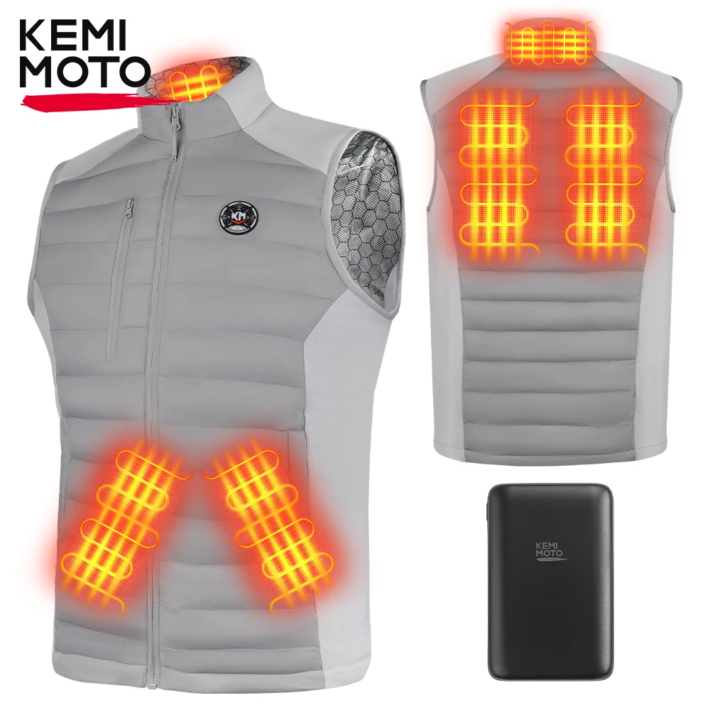 

Winter Heated Vest Outdoor Jacket Unisex Electric Heating Hand Warmers with 10000mAh Battery Rechargeable for Camping Hiking)