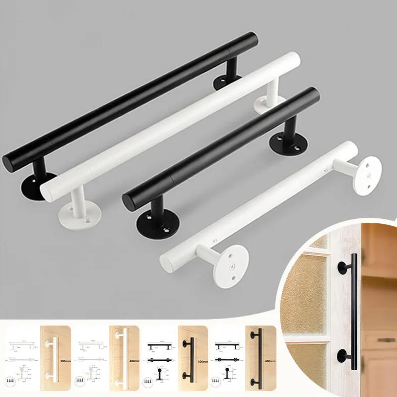 300/400mm Long Barn Door Handles Metal Gate Pull Handles Garage Shed Door Handles White Sliding Door Handle Interior Closet