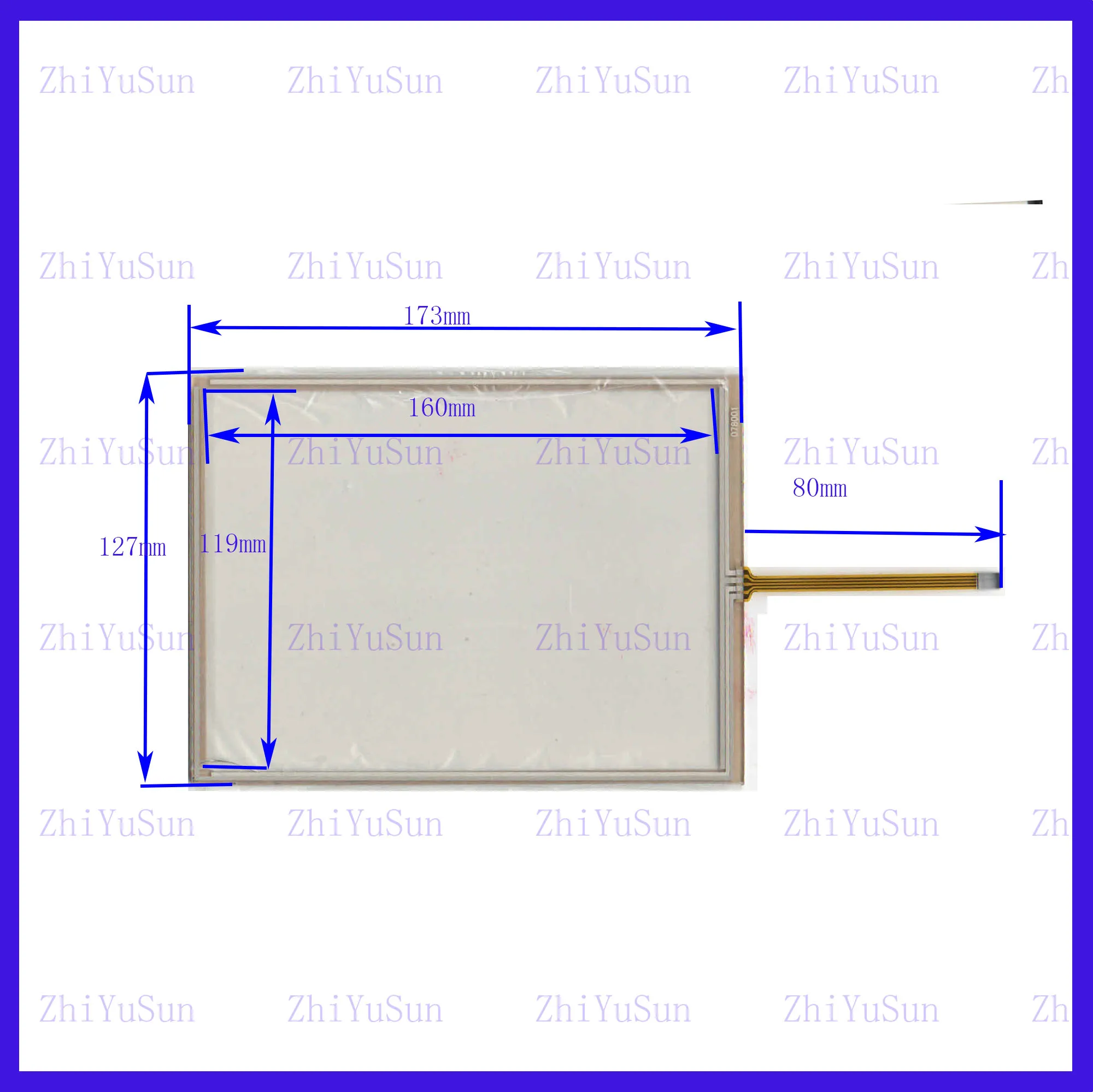 173*127MM industrial control touch glass GLASS 173*127