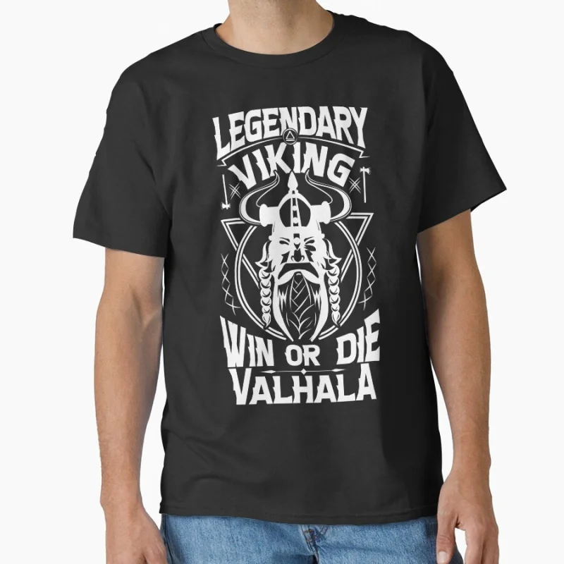 

Legendary viking Valhalla vikings warrior norse mythology son of odin pride gift T-shirt large size Adult Tops s-6xl