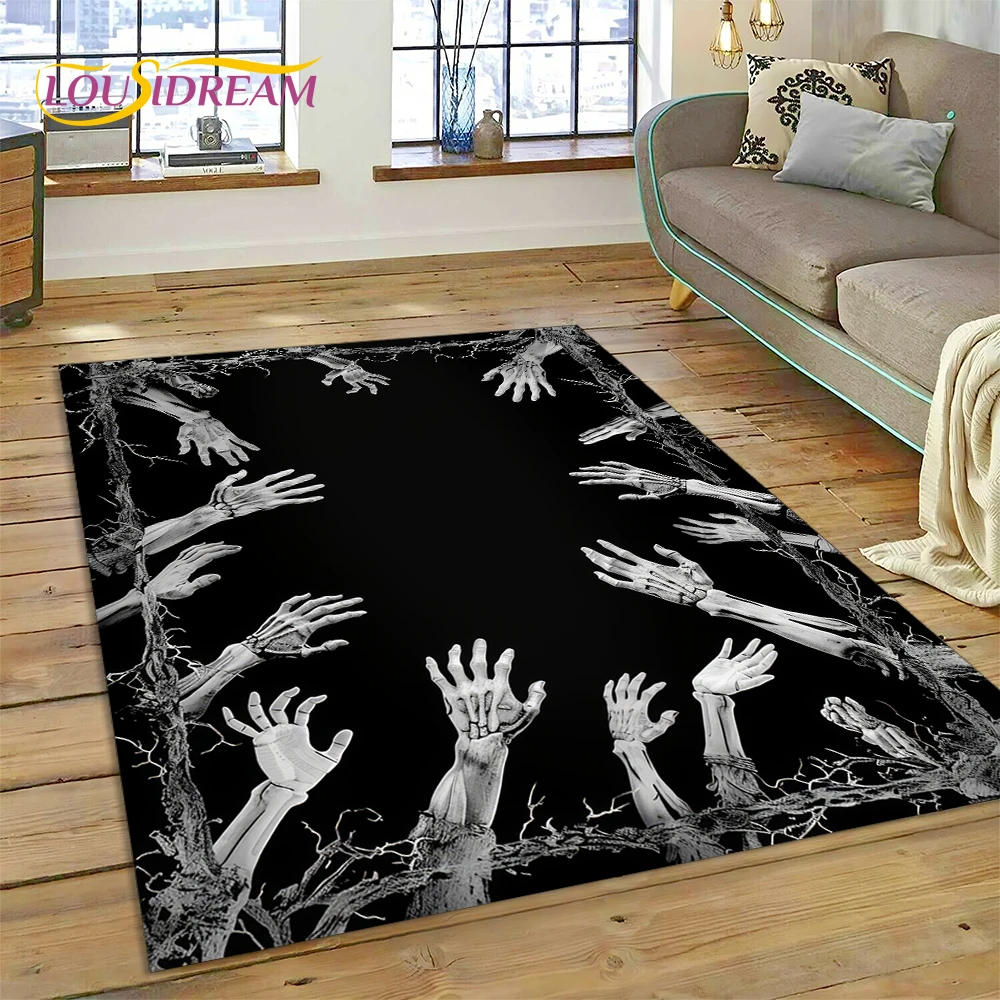 27 Style Gothic Horror Character Skull Ghost Spirit Carpet Rug for Bedroom Living Room Home Sofa Decoration,kids Decor Floor Mat