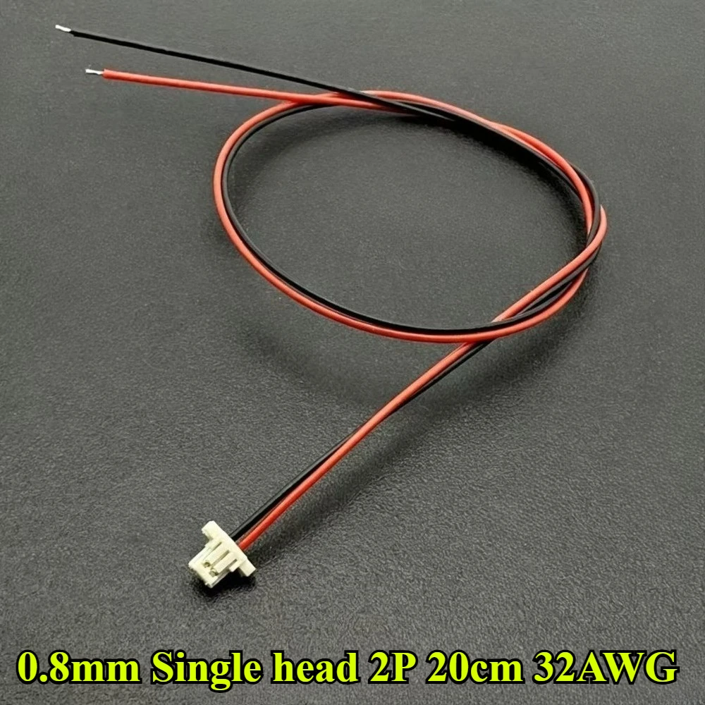 5/10/30Pcs/lot Thorn Breaking 0.8mm Single Head 2P/3P/4P/5P/6P/7P/8P Terminal Wire Length 20CM 32AWG Electronic Wire Connector