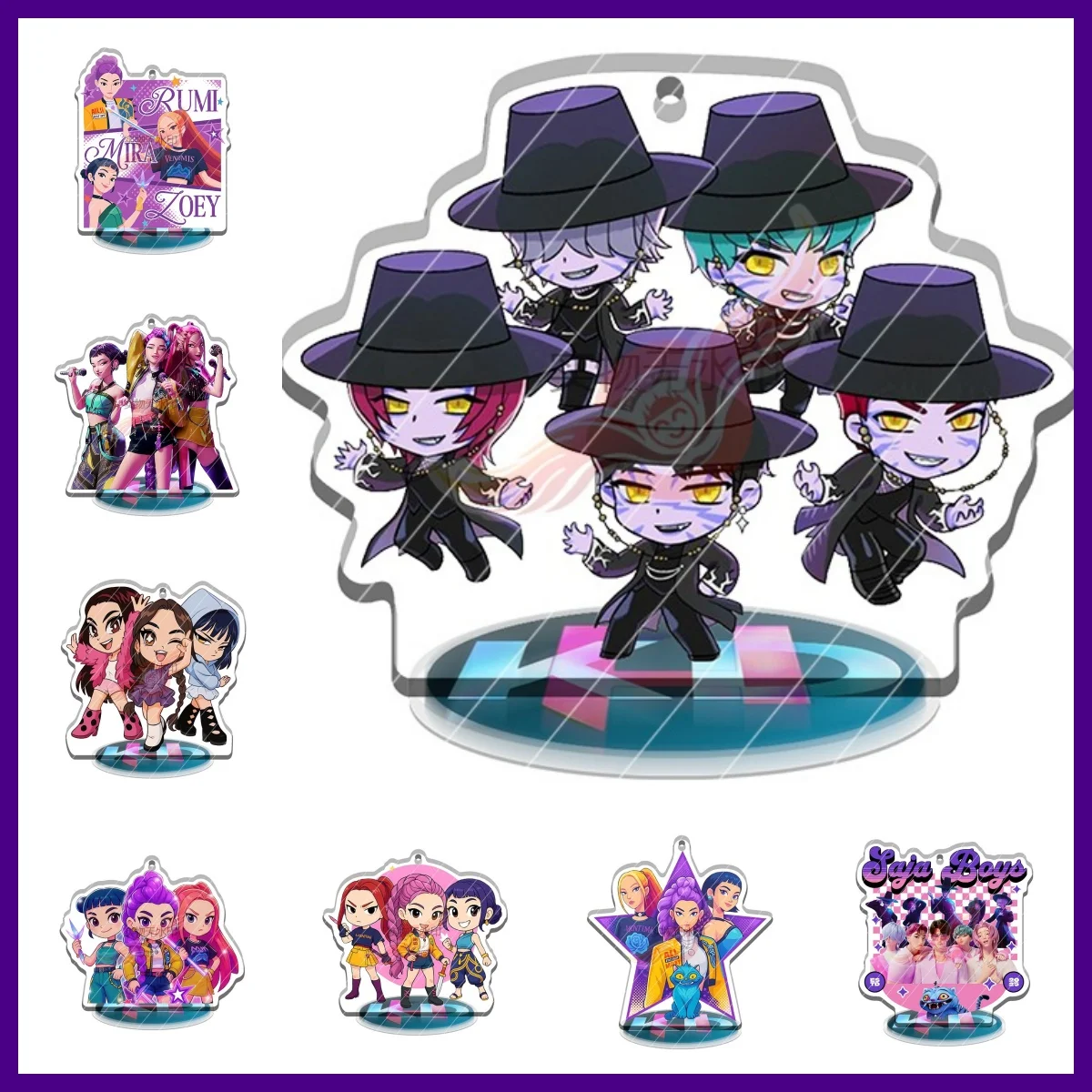 

10CM Anime K-Pop Demon Hunters Character Acrylic Standing Plates Desktop Ornament Character Collectible Model Toys Gift