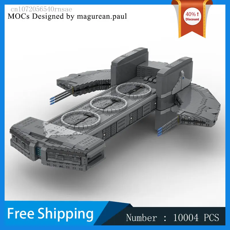 MOC Building Blocks Spaceship Mothership Battleship DIY Bricks Modular Model Assemble Toys Christmas Gift Birthday Presents