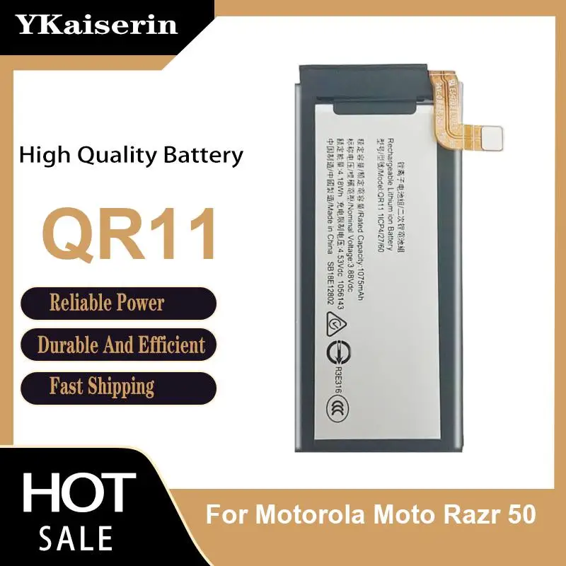 For Motorola Moto Razr 50 QR11 Reliable Power Mobile Phone Battery 1075mAh Stable Power Supply