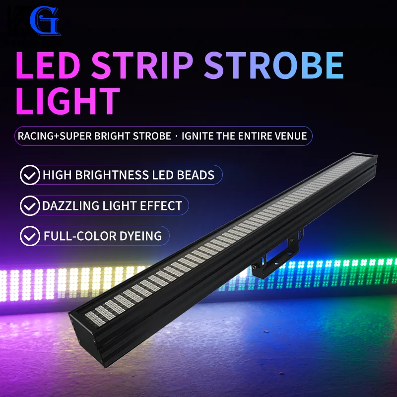 Led Full Color Pixel Light 720pcs Bar Light 216 Long Strip Strobe Wash light DMX512 Stage Matrix Light Wall Washer for Bar Party
