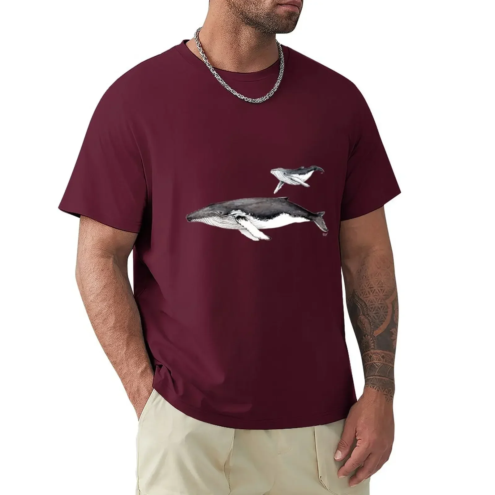 North Atlantic humpback whale T-Shirt anime clothes hippie clothes sweat shirts, men tops sweat vintage men workout shirtmen