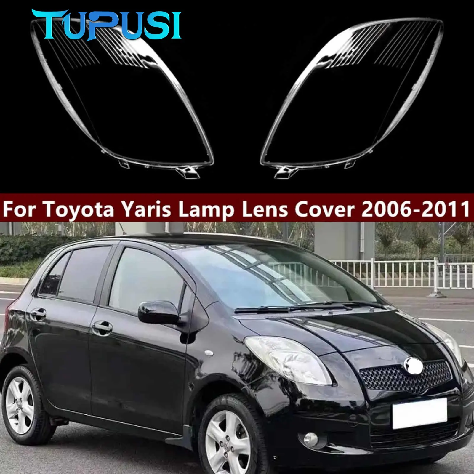 

For Toyota Yaris 2008 2009 2010 2011 Car Headlamp Cover Headlight Lens Glass Cover Lampshade Bright Shell Lens Covers
