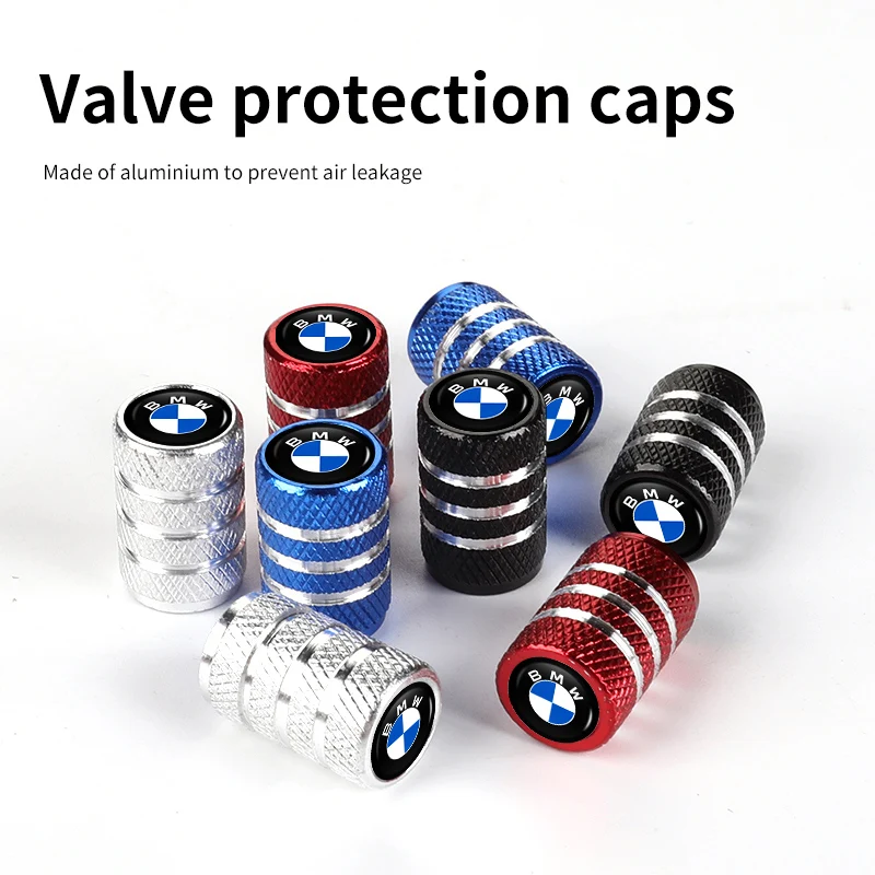 4pcs Knurling Car Wheel Tire Valve Dustproof Protection Cap For BMW E46 E90 E60 F10 E39 F30 E36 E87 E90 E30 E53 F31 E92