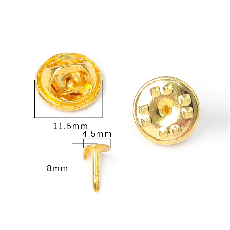 30set Metal Blank Brooch Base Holder Butterfly Pins Badge Clasps Nail Tie Back Tack Lapel Buckle Settings For Diy Jewelry Making