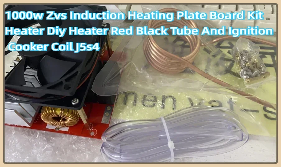 1000w Zvs Induction Heating Plate Board Kit Heater Diy Heater Red Black Tube And Ignition Cooker Coil J5s4