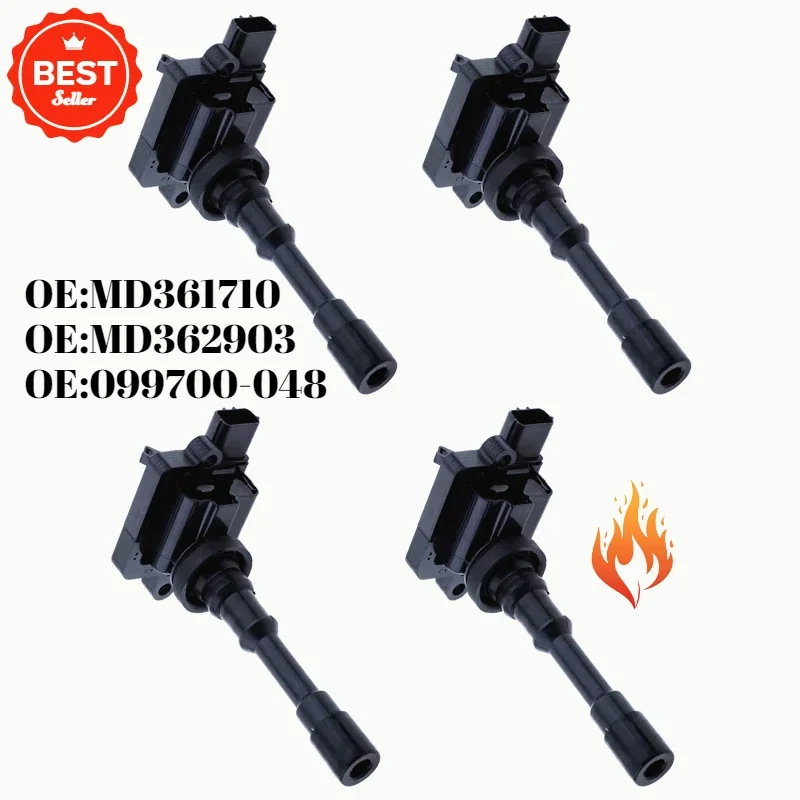 

4pcs Ignition Coil For Mitsubishi 4G18 High Pressure Pack Ignitor MD361710 MD362903 099700-048