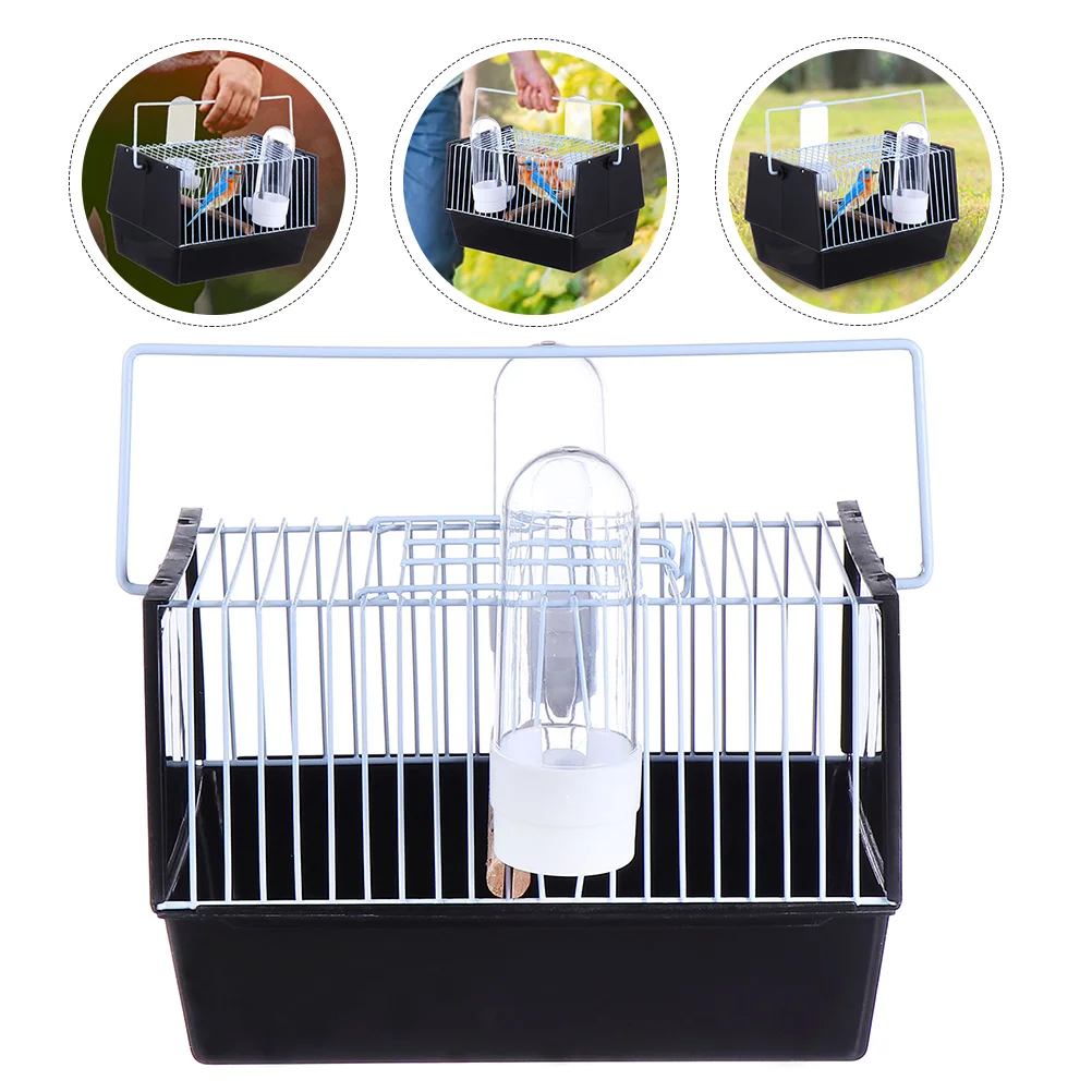 

Birdcage Plastic Pet Parrot Transport Parakeet Portable Outdoor Birds Handheld Carrying