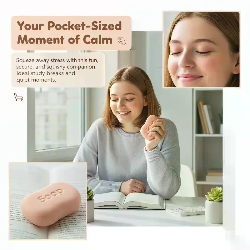 Crunchy Soap Ball Stress Ball Soft Squeeze Fidget Toy Anti-Stress Anxiety Relief Hand Decompression Sensory Toys For Adults