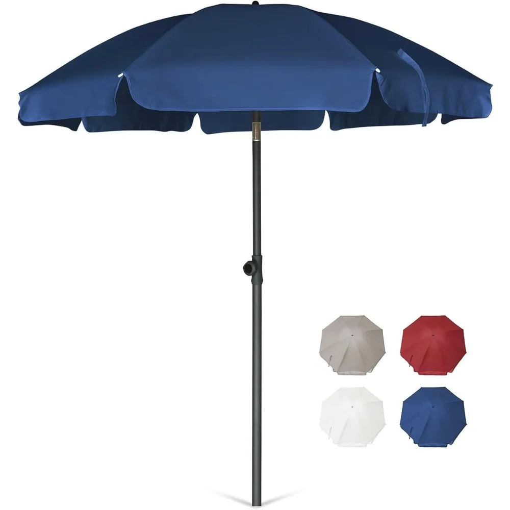 AMMSUN Patio Umbrella Market Table Umbrella 6.5 ft Tilt Steel Pole UPF50+ Protection, Great for Outdoor Garden Backyard