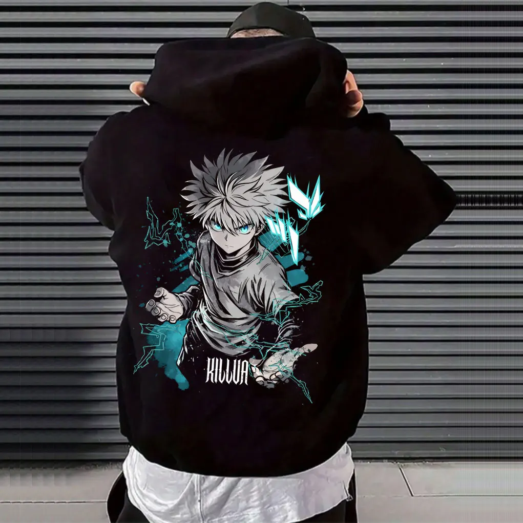 

Hot Sale Anime Hunter X Hunter Merch Hoodie Killua Zoldyck Graphic Sweatshirt Men Women Cotton Casual Oversized Pullover Hoodies