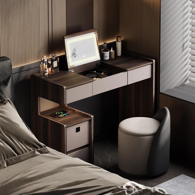 

bedroom safe Dressing table Flip mirror makeup chest of drawers vanity desk Hairstyles wooden schminktisch home furniture