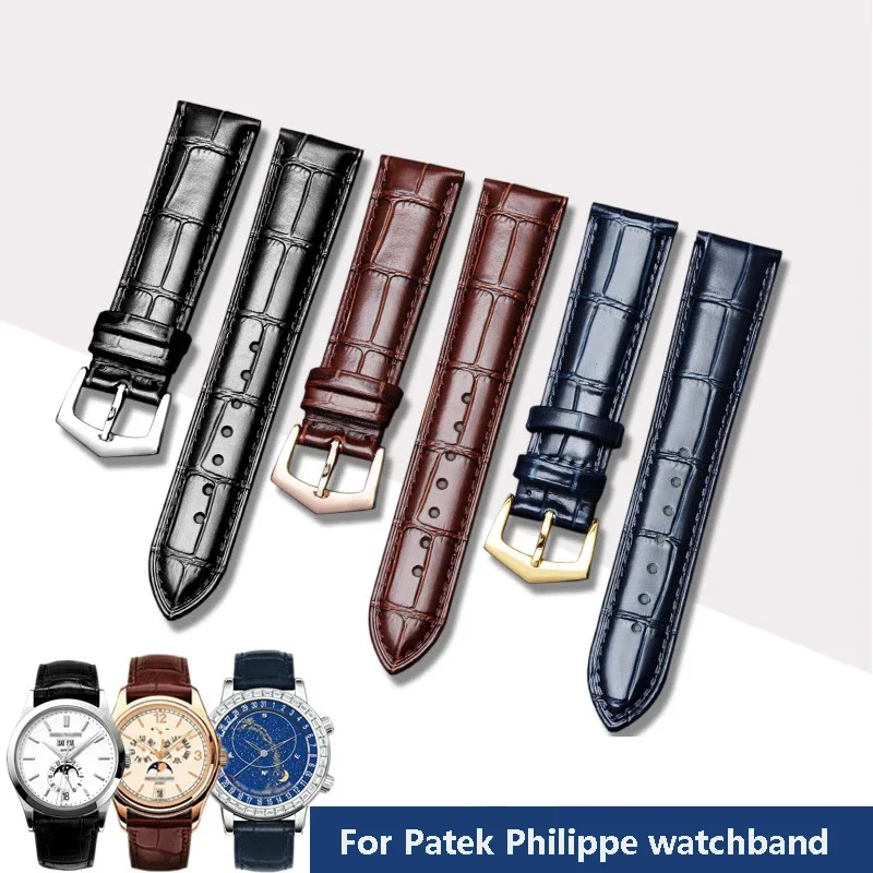 Genuine Leather Watch Strap For PP Patek Philippe Grenade 5167Ax butterfly Buckle 20mm 21mm 22mm Men's Women Watchband Chain