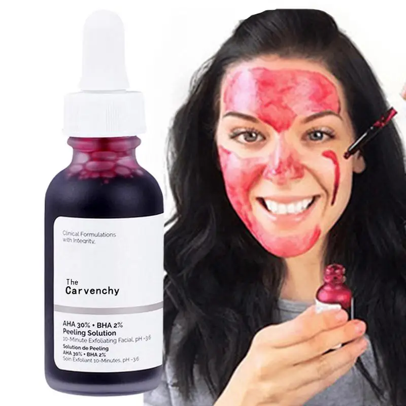 Glycolic Acid Peel Aha30% Bha 2% Peeling Solution Exfoliated Fruit Acid Facial Essence Acne Remover Lifting Firming Face Serum