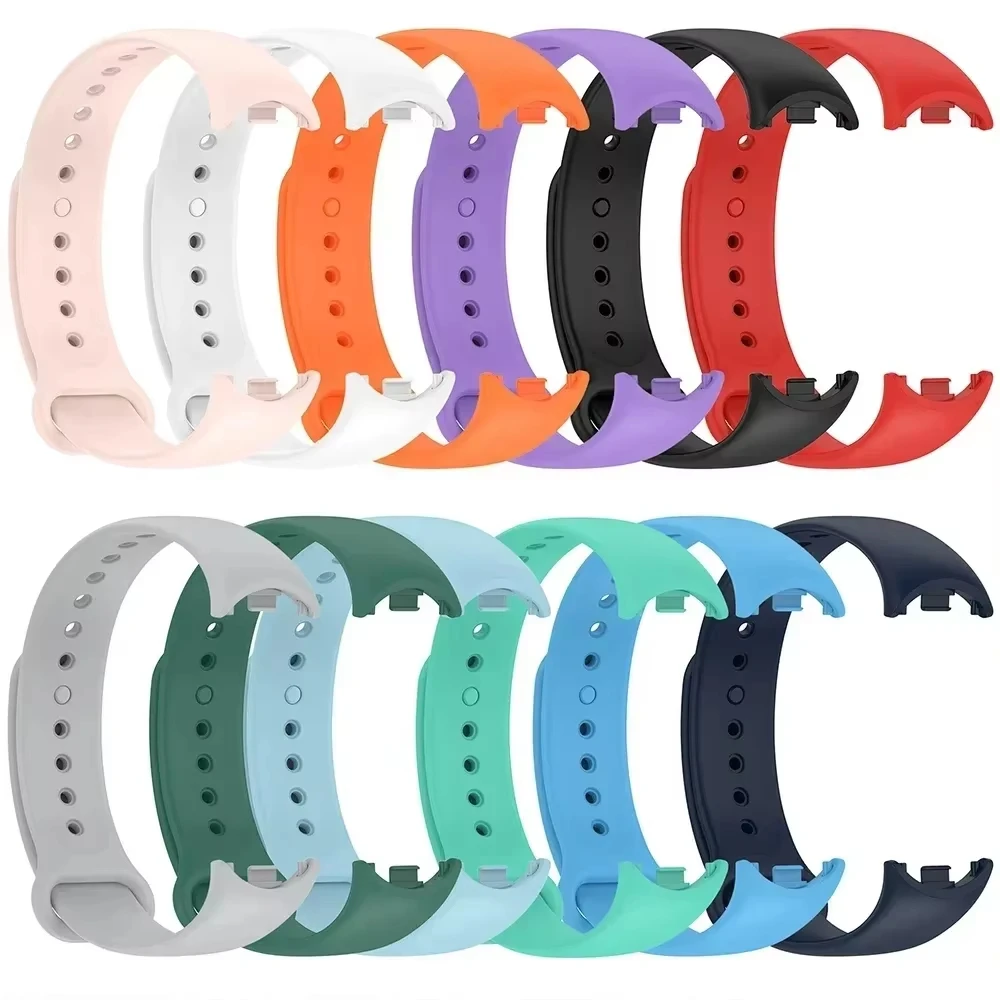 【セール中】Xiaomi Mi Band 10/9/8 NFC スマートウォッチ用交換シリコンブレスレットベルトリストバンド、Mi Band 10 ウォッチアクセサリー