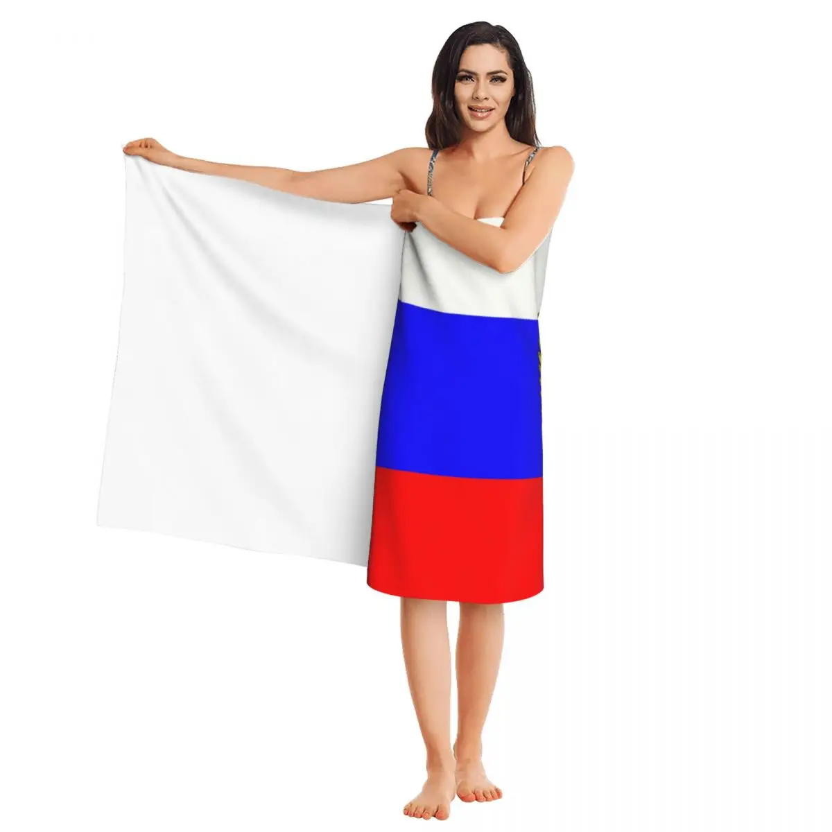 Russian Flag Beach Towel Custom Breathable Microfiber Bath Towels