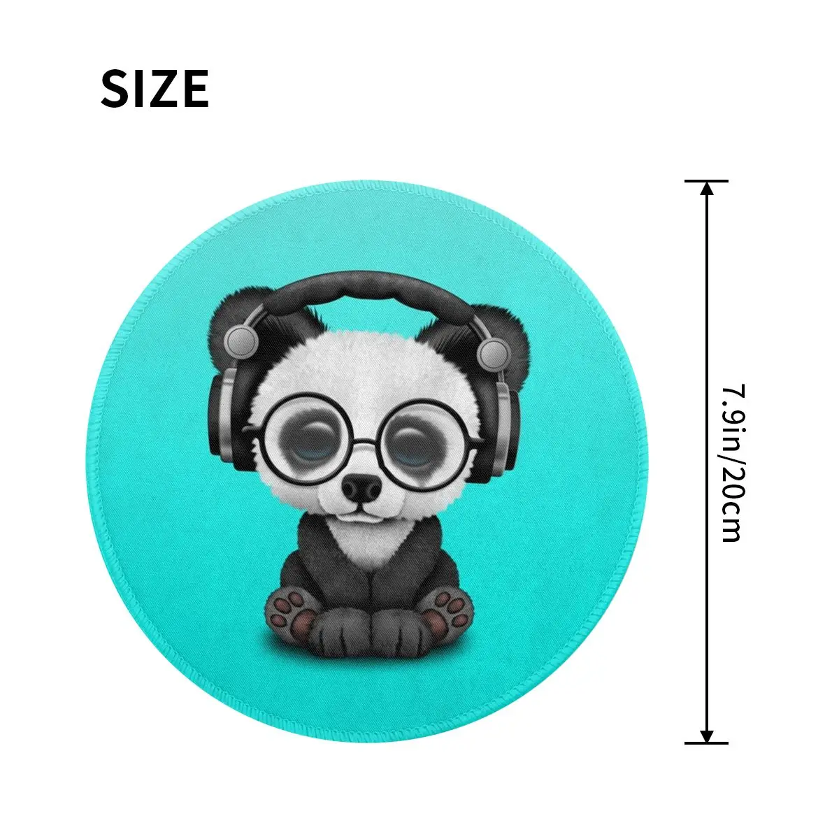 Blue Baby Panda Dj Mouse Pad Animal Graphic Rubber Mousepad For Office Home Computer Comfort Fashion Great Quality Mouse Mats