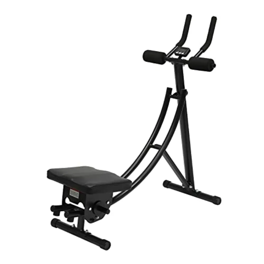 

Ab Machine Black Ab Workout Equipment Home Gym Foldable Ab Trainer for Stomach Workout Fitness Equipment with 150kg Load Capaci