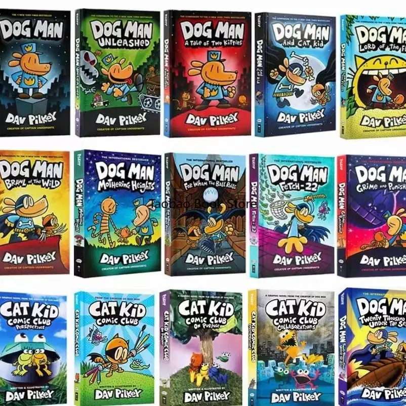 15 libri Dog Man Detective Dog Adventures volumi 1-15 Hardcover New Edition Set Picture Book Comic Click-to-Read Version
