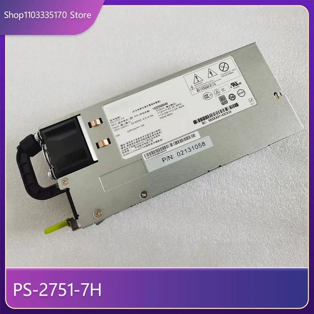 

For Huawei PS-2751-7H 750W RH2288HV3 2288H V2 Server Power Supply 02131058