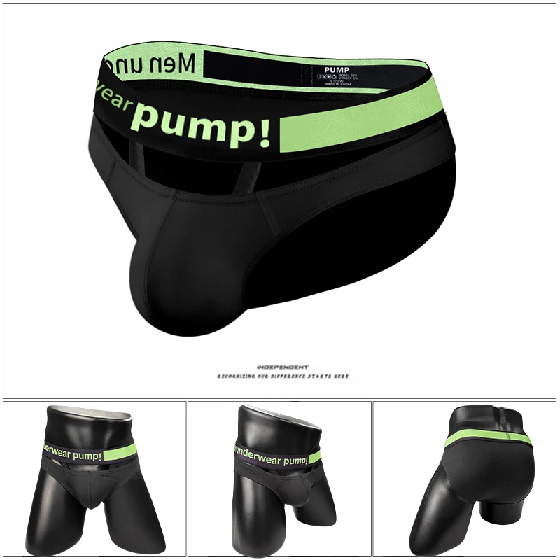 Men's Sexy Gay Bikini Briefs, Modal Sport Underwear with Laser Gradient, Anti-Leakage Design for Men's Panties Underpant