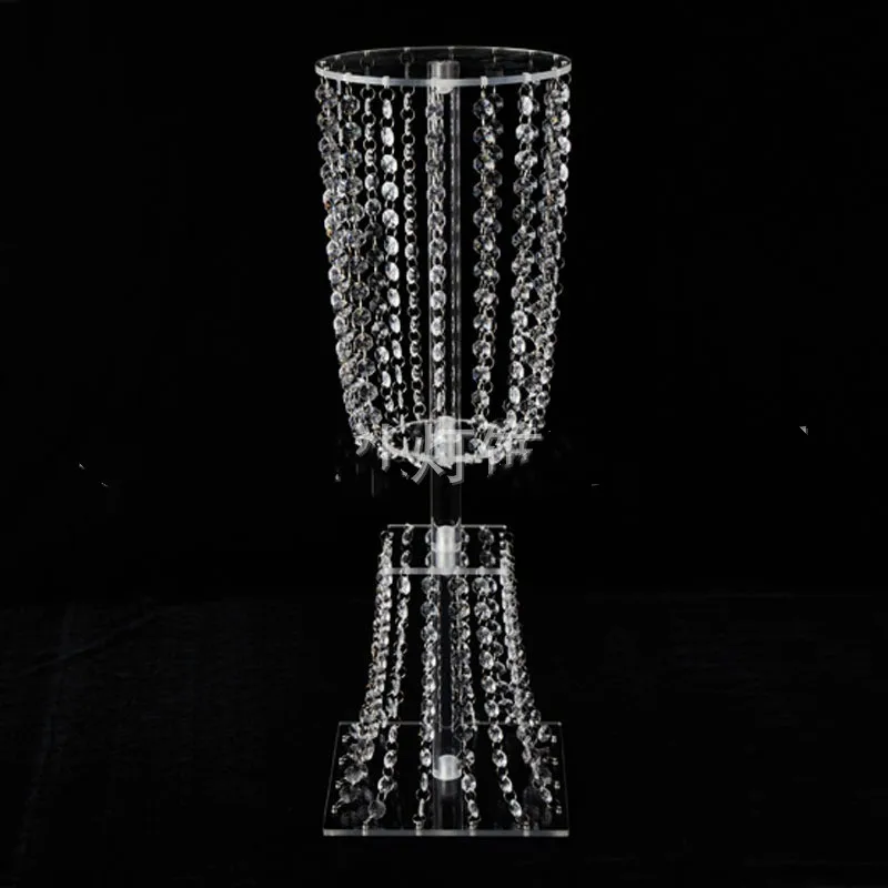 10 PCS Vase Acrylic Flower Rack Pillar Crystal Vases Wedding Table Centerpiece Party Event Road Leads Home Decor IM1047