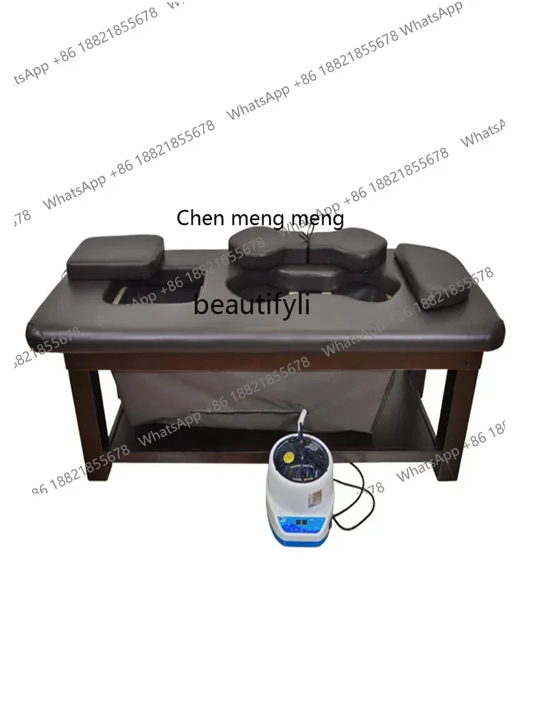 xxqSolid Wood Steaming Bed Beauty Salon plus-Sized Widened Local Fumigation Steam Bed Whole Body Chinese Medicine Steaming Bed
